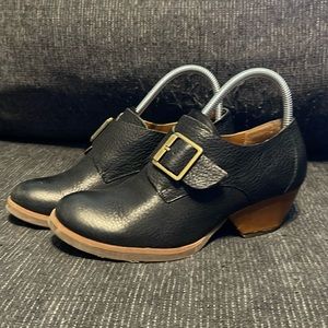 Korks Black Leather Mules - Womens Size 7.5 M